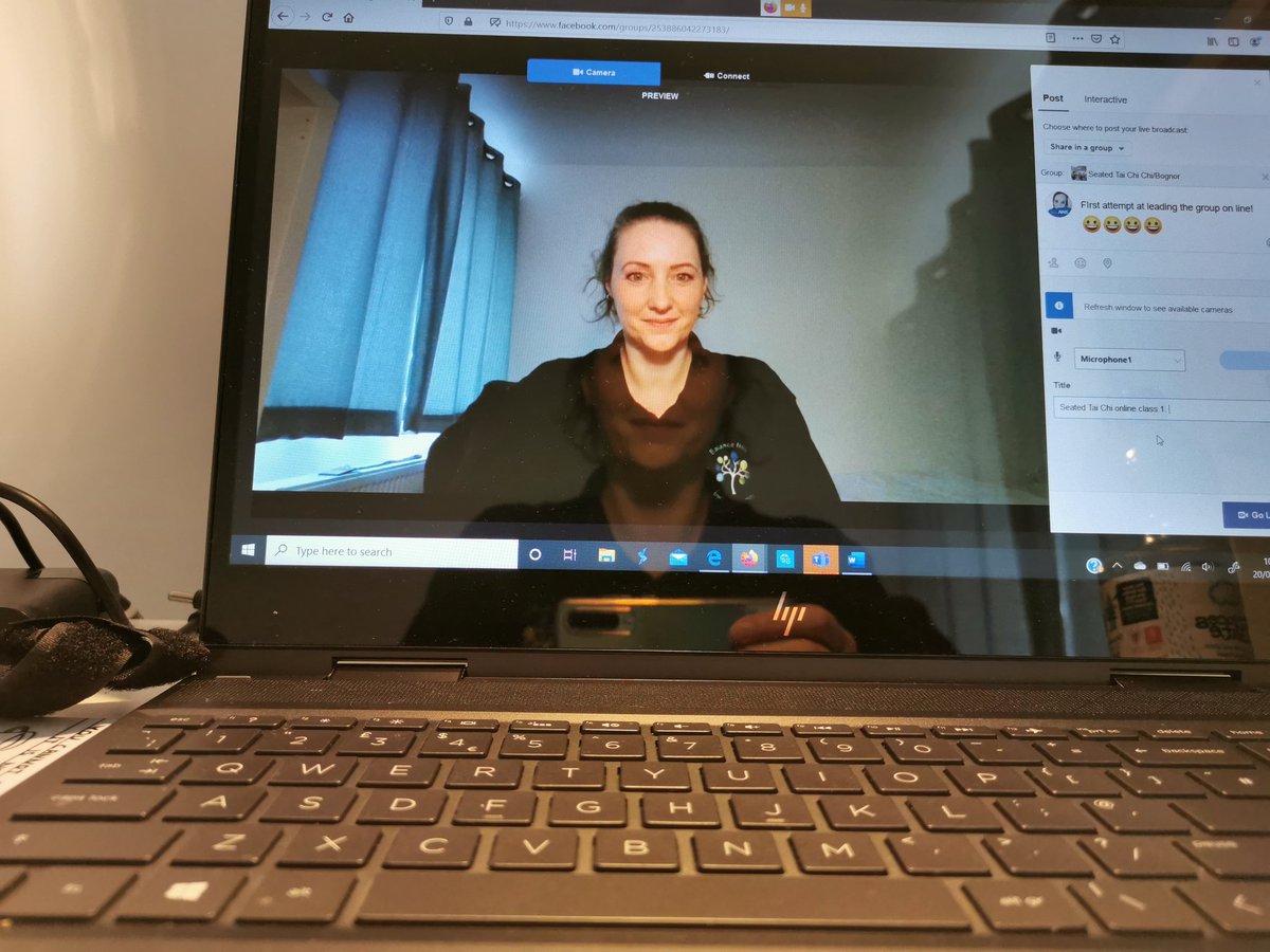 claireRcook's tweet photo. My first attempt at leading an online seated tai chi session to keep the momentum going for our group! Seemed to work well 👍 #ms #seatedtaichi #adaptable https://t.co/ozysPharfm