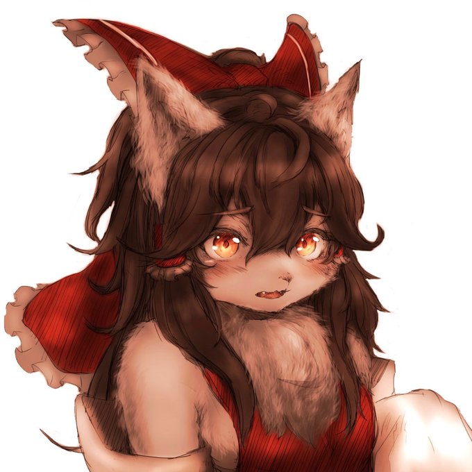 色塗ったケモ霊夢さん 