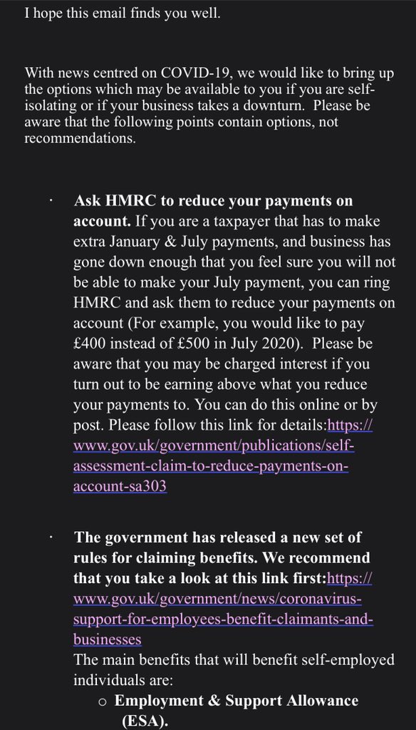 CabAccounting's tweet photo. @tony4625 This is a copy of what we sent to clients at the beginning of the week. https://t.co/dQoJ8X68tU
