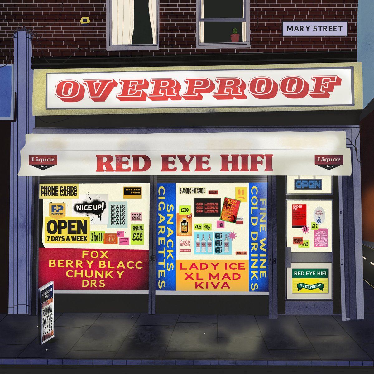 RedEyeHiFi's tweet image. FINALLY after 3 years of work im really excited to announce my new album ‘Overproof’ out on @NiceUpRecords and featuring mcr Legends &amp;amp; pals