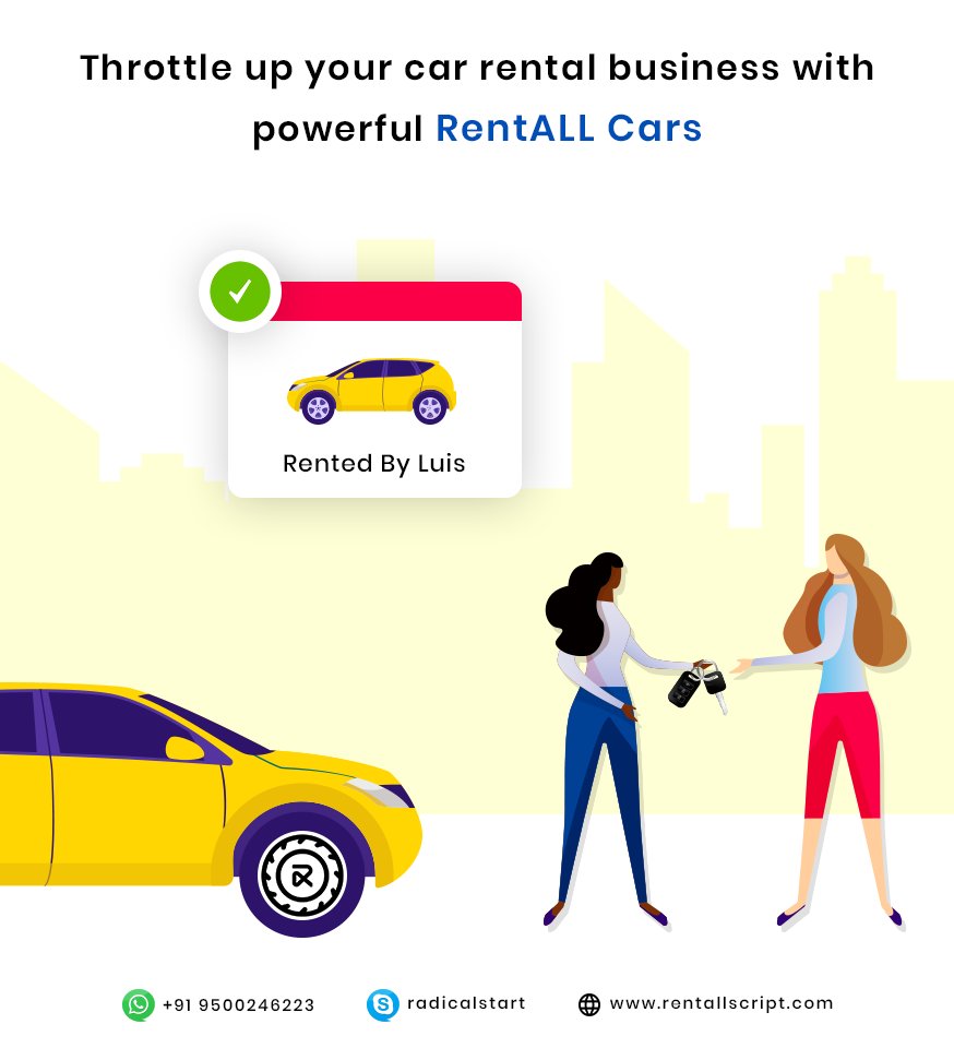 radicalstartnow's tweet image. Throttle up your car rental business with powerful RentALL Cars - Car Rental Script

For more info visit: rentallscript.com/airbnb-clone-f…

#carrentalscript #carbookingscript #startups #business  #smallbusiness  #startupideas #startup2020 #smallbusiness #Entreprenuer #businessowners
