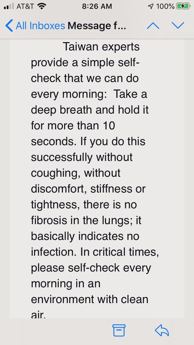 this is an email from kohl’s that is giving out factually inaccurate information. “it basically indicates infection” pls do not get important infectious disease advice from a clothing store and/or “experts” that think holding your breath for ~ 10 seconds is a diagnostic tool!!