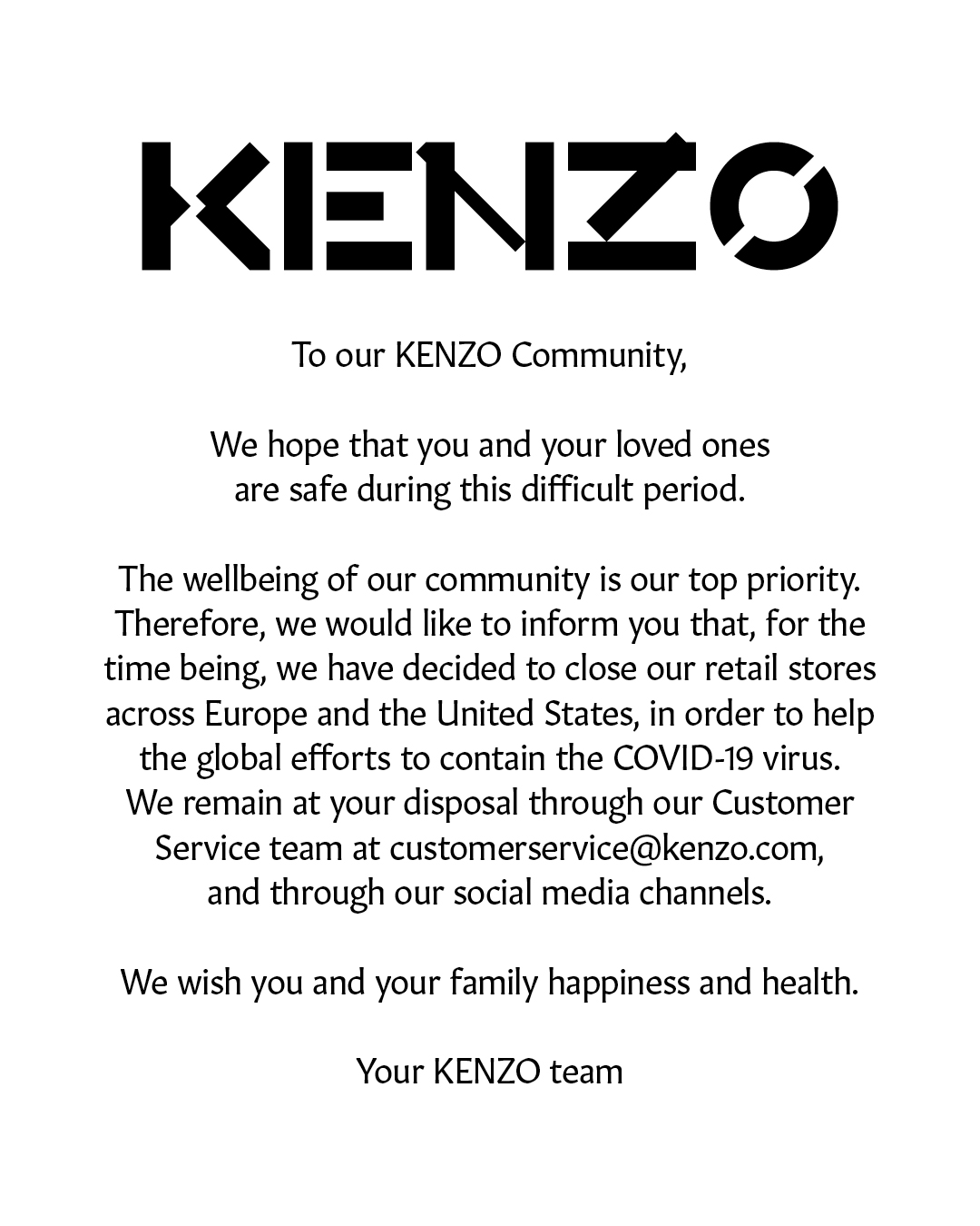 Kenzo 2020 cheap logo