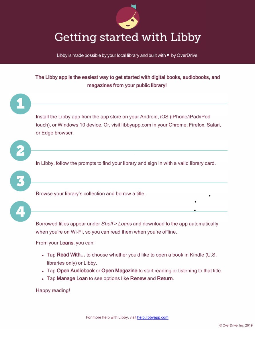 The Pendleton County Library has fantastic resources including their Ebook collection. See below for directions on how to access their Libby App and read from home!