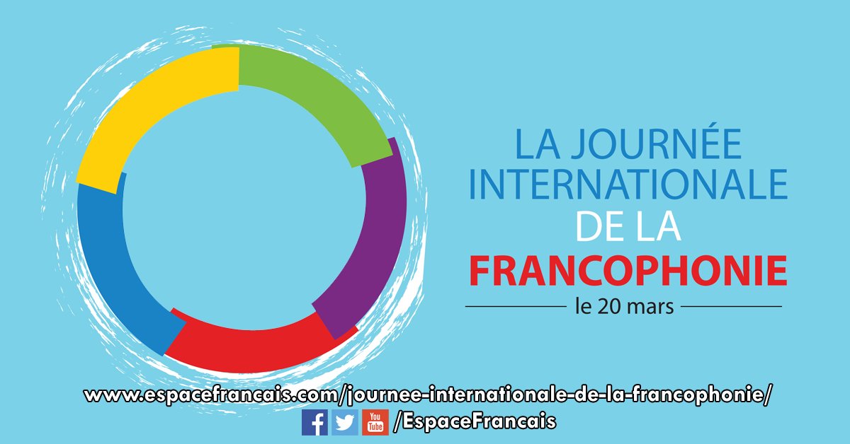 EspaceFrancais's tweet photo. #20mars 2020 : C'est la Journée internationale de la Francophonie
► https://t.co/PClADxSR7D
Une journée dédiée à la langue française qui unit 200 millions de locuteurs dans le monde...
#Francophonie #OIF #JournéeDeLaFrancophonie #mon20mars #malanguefrançaise #FLE #SLFF20 #SLFF https://t.co/PoQ9WUMO3Z
