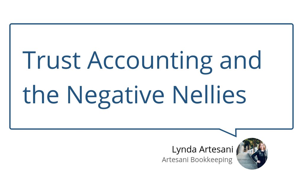 lynda_artesani's tweet image. In addition to the attitude of that particular client, any client who also has a negative balance on their trust account could be considered “negative” as well.

Read more 👉 bit.ly/2P0BcrT

#GeneralTips #Accounting #Negativebalance #Lawfirmaccounting #Lawyer