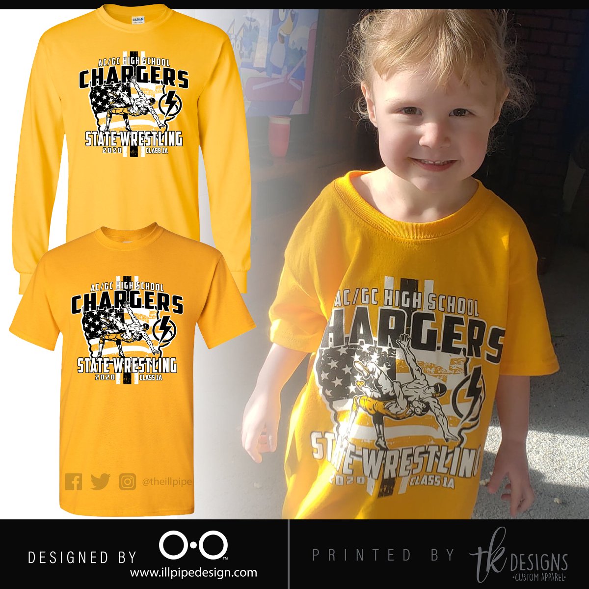 circle3design's tweet photo. Say hello to Finley! She LOVES her ACGC State Wrestling tee!! Shirts printed by T & K Designs, Panora Iowa. Shirt design by The Illustration Pipe @theillpipe @gallerymc #tkdesigns #ACGCchargers #statewrestling #favoritetee
https://t.co/bwzHRxQjE1 https://t.co/JRVSuEgaqh