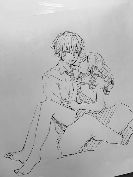 もの凄く雑ですが

可愛い雰囲気で描けたので
よかったらどうぞ?✨
#イラスト
#カップル 