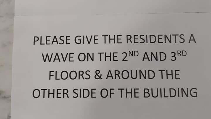 If you are passing our Pendle Brook care home, please stop and give us a wave.