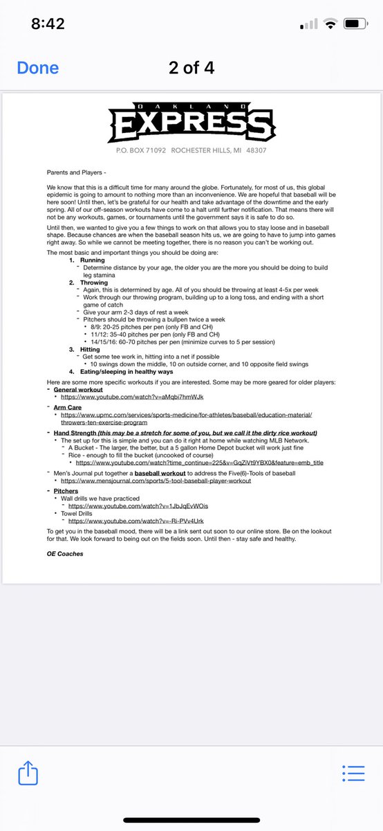 OEBaseball's tweet image. Here are some thoughts about what is happening. also included some arm care and workout ideas.