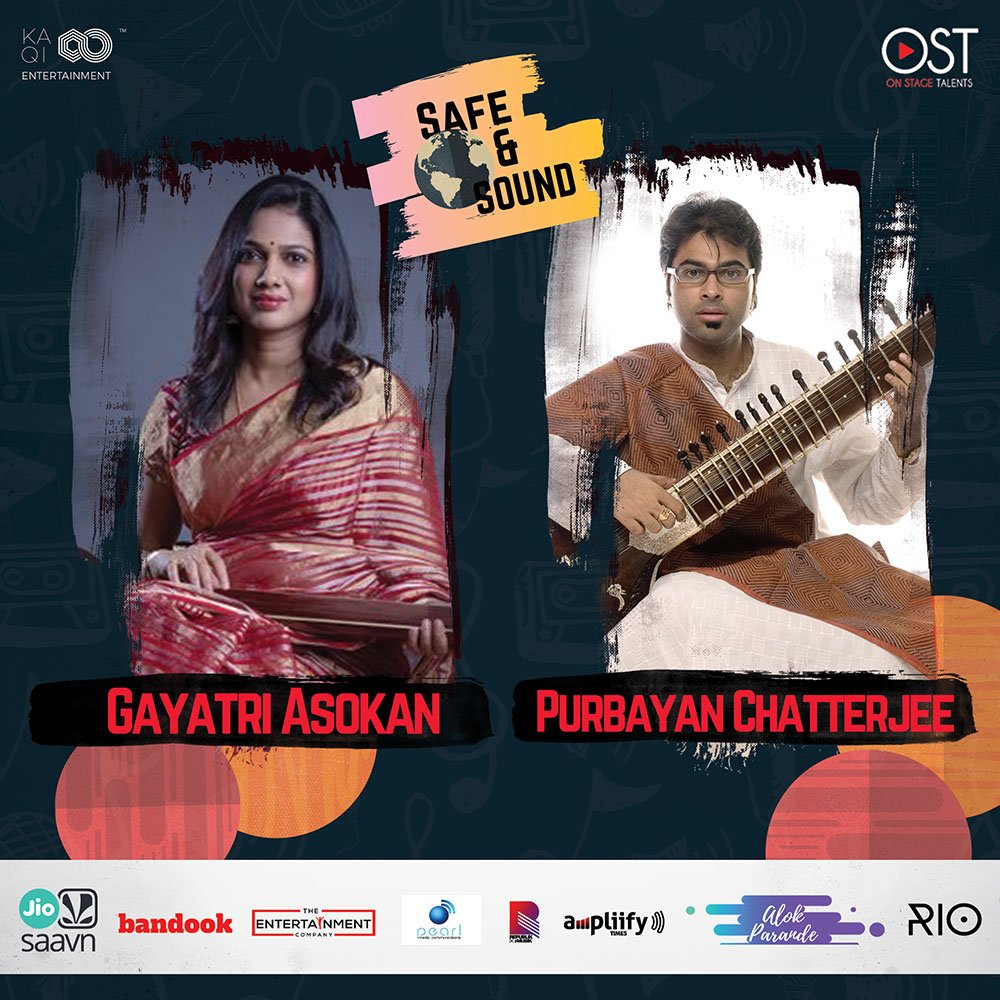safensound_2020's tweet photo. Catch some classical tunes live with @gayathri_asokan and Purbayan Chatterjee @stringstruck on #JantaCurfewConcert
#SafeandSoundDigitalConcerts #JantaCurfew https://t.co/yBo4VKKoZw