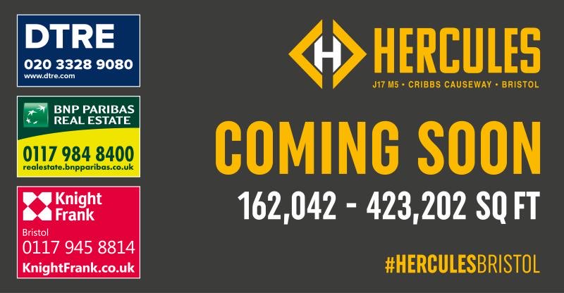 joshgunn15's tweet photo. Introducing Hercules! Available to let from 162,042 to 423,202 sq ft with fully fitted chill unit. Pleasure to be instructed by @Hines with @KFBristol and @DTRE_LLP. Please contact myself or @HardieNJ at @BNPPRE_UK or @2ndstroke at @knightfrank and @DTRE_LLP. #HerculesBristol https://t.co/qh5YA6gemd