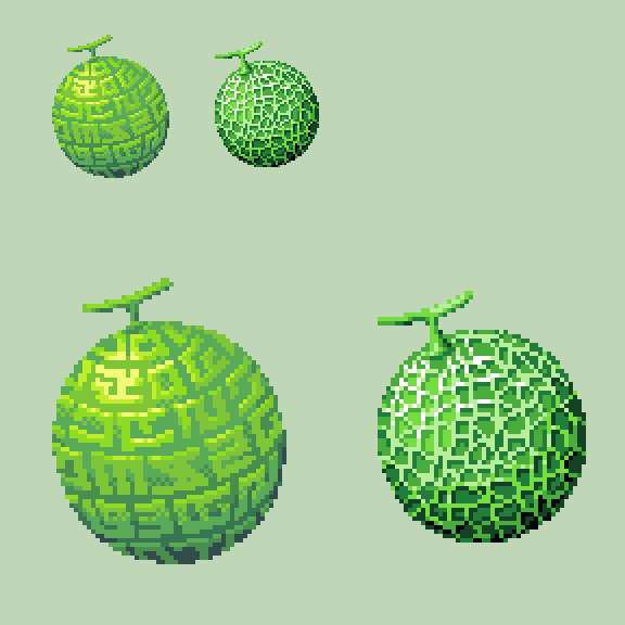 メロン様 超貴重種メロン。 メロンの表面に古代文字のような文様が浮かび上がる