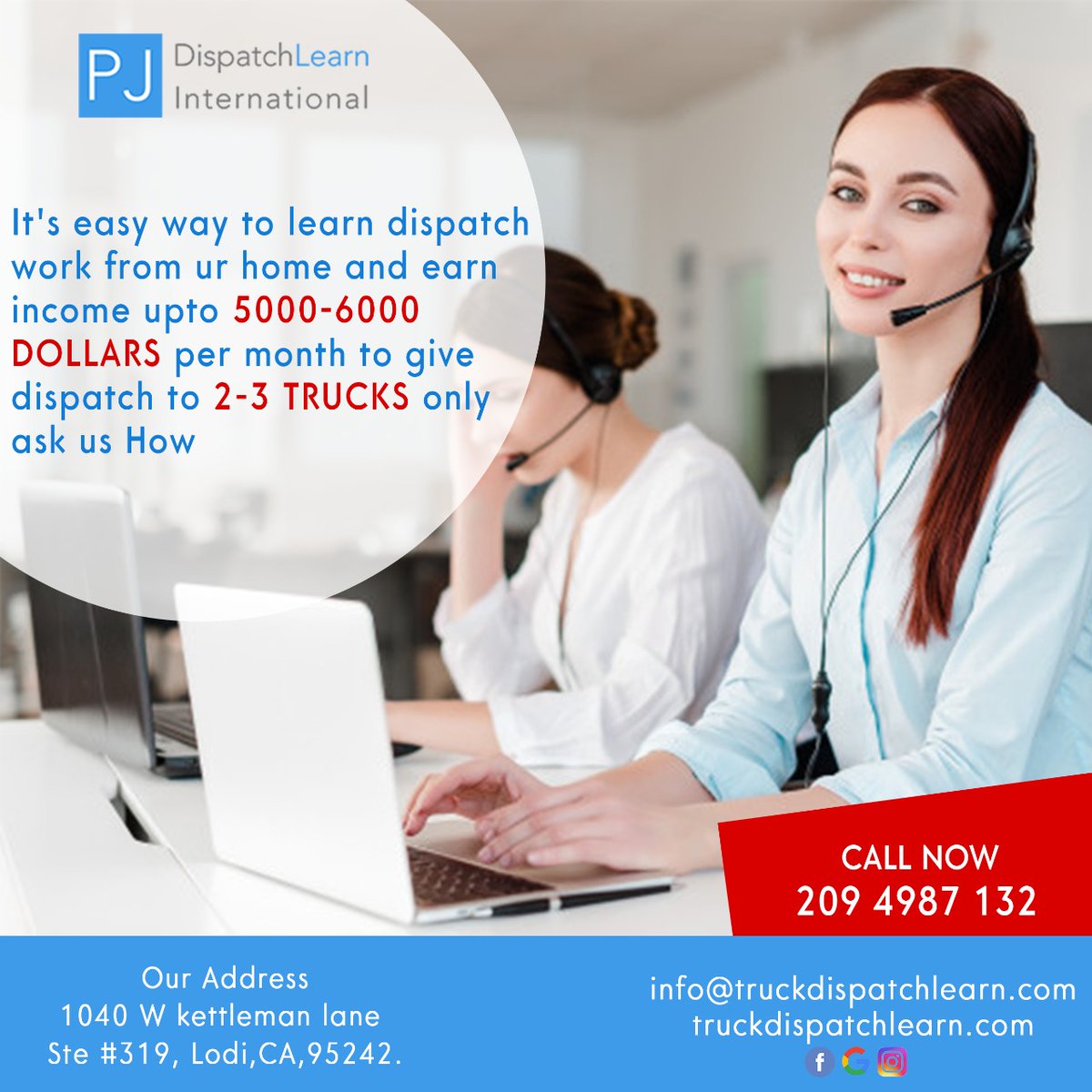 learndispatch's tweet image. Truck Dispatch Learn
Call us : 209 4987 132
Address : 1040 W kettleman lane
Ste #319, Lodi,CA,95242.
Website : info@truckdispatchlearn.com, truckdispatchlearn.com