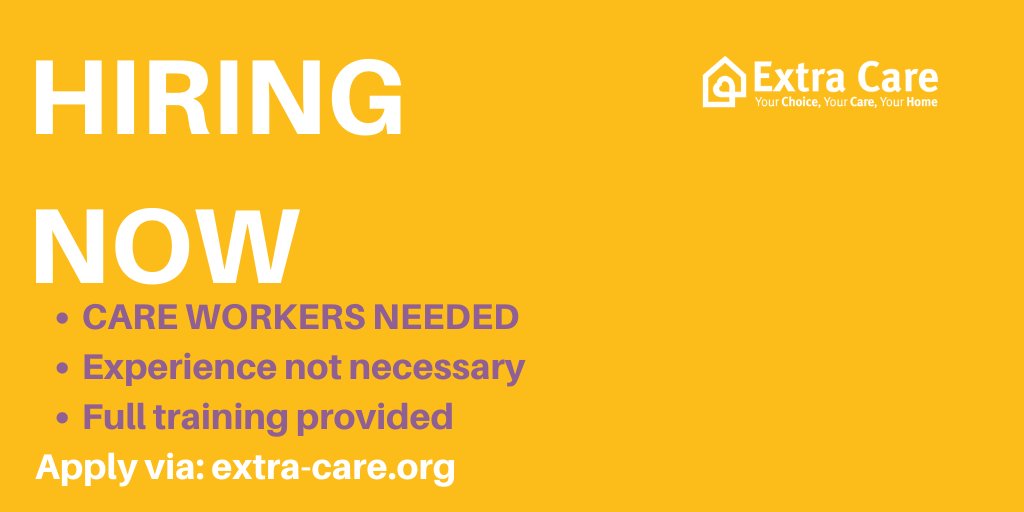 We are hiring CARE WORKERS now.  Please apply today here: bit.ly/3diA2m8

#jobs #jobsni #recruitni