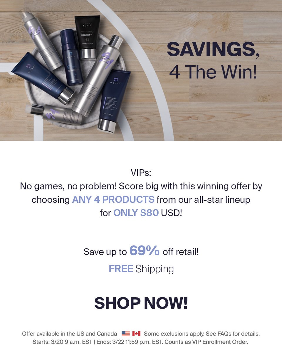 MONATOfficial's tweet image. Game-changing sale: Get 4 products for only $80 USD 😆! Shop now: mymonat.com/shop