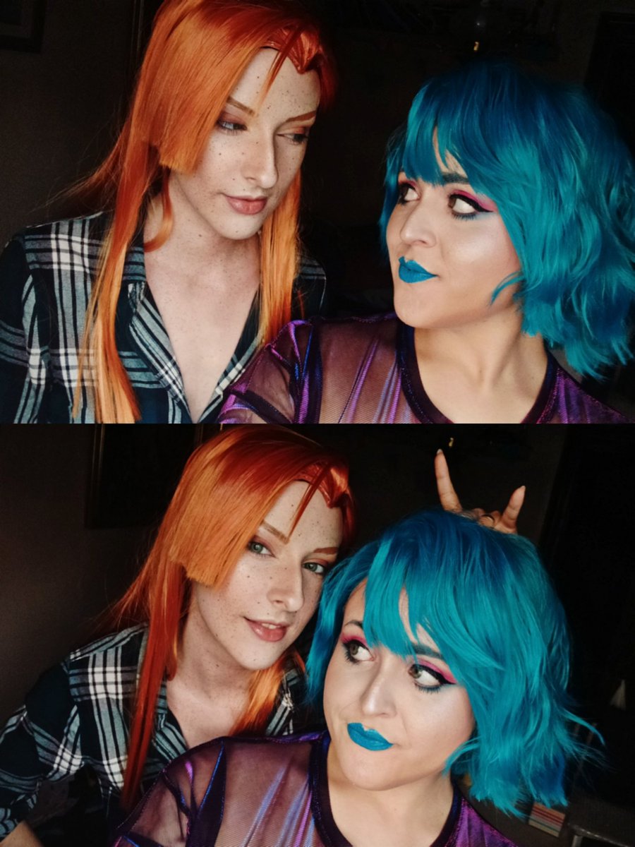 Ai_Chan92's tweet photo. 💋Disaster duo🐍
New #OC 's #cosplay project!! 😉😉 This time with @shiroiraven as Alex (belongs to them) & me as Lopt (belongs to @Akeshus ) 💚
I'm so excited to show you this now!! We want to do a good photoshoot soon! 😌 Hope u enjoy all our OCs photos 💙💚 #lolex https://t.co/XpE0jW8KUo