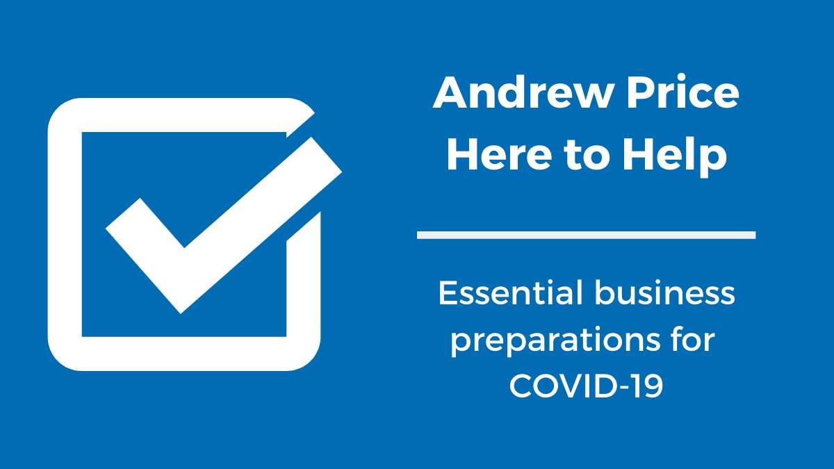 andrewpriceco's tweet photo. Following the disruption caused by #COVID19, we have put together a checklist to help #business owners as they take measures to protect themselves, their #businesses &amp; staff from the impact of #coronavirus

Read more on our website at https://t.co/lTclNAzfER

#AccountantsTorquay https://t.co/oxkNZQJmQZ
