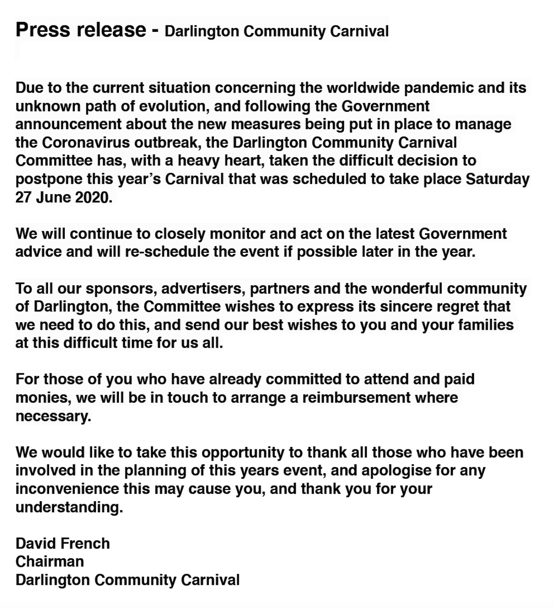 Darlington Carnival (@darlocarnival) on Twitter photo 