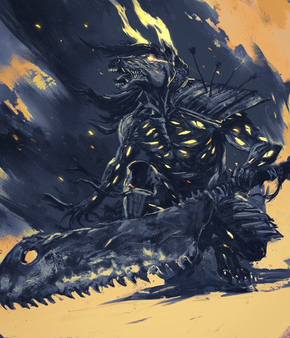 Painting some enemies from Nioh 2. These enemy and boss designs look insane so Ill be going through a bunch of them. Heres Mezuki to start off, a horse headed demon. #mezuki #fanart #artists #art @TeamNINJAStudio 