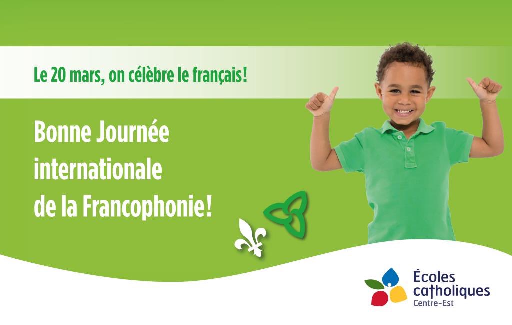 Bonne Journée internationale de la Francophonie à tous les francophones et les francophiles! Célébrons la richesse de la diversité des communautés francophones d’ici et du monde entier! #CECCE
