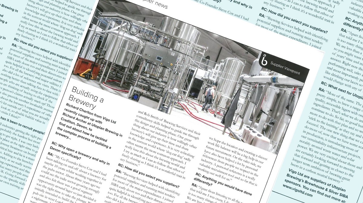 Good to see @rich_vigo's article about @TeamUtopian in the latest @sibaIndeBrewer mag 👍 #brewhouses #CraftBeer #craftbrewers - Love the new look mag @SIBA01 👏