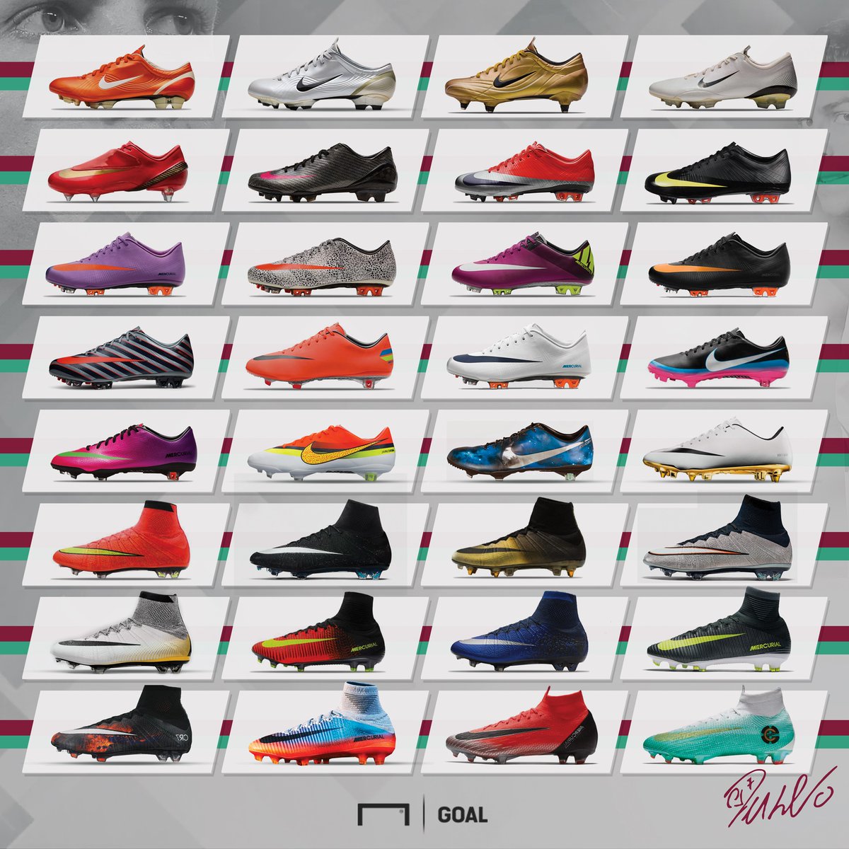 nike mercurial superfly cr7 white and gold