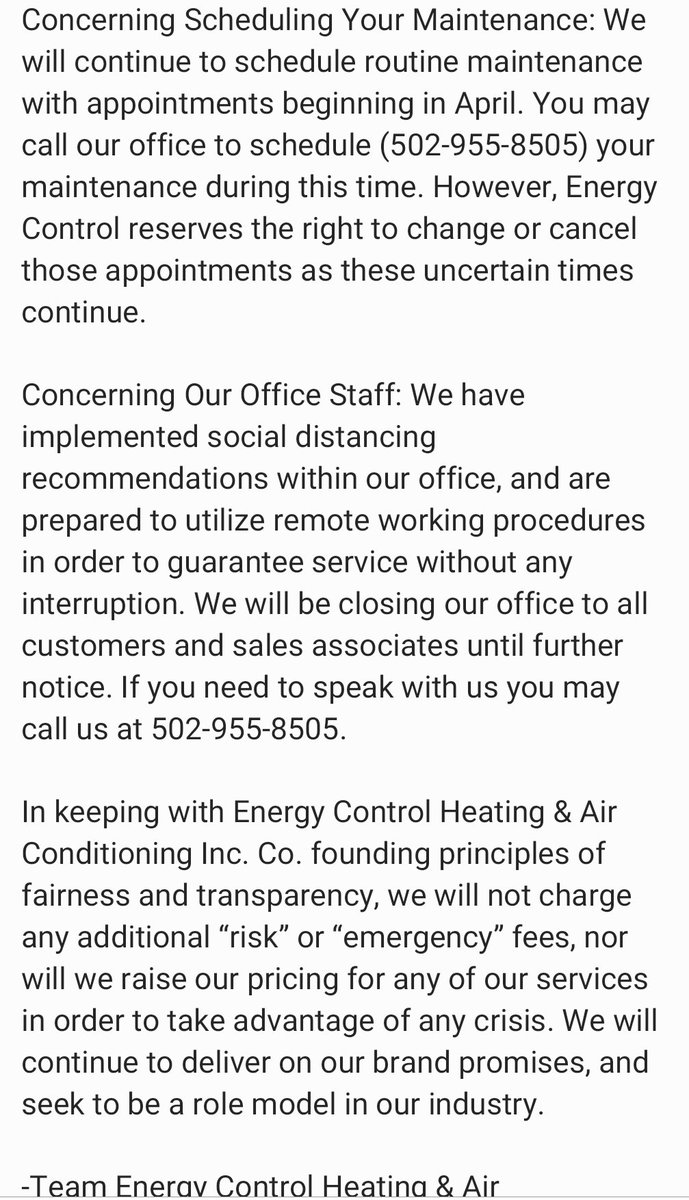 EnergyControlKY's tweet image. To all our valued customers...