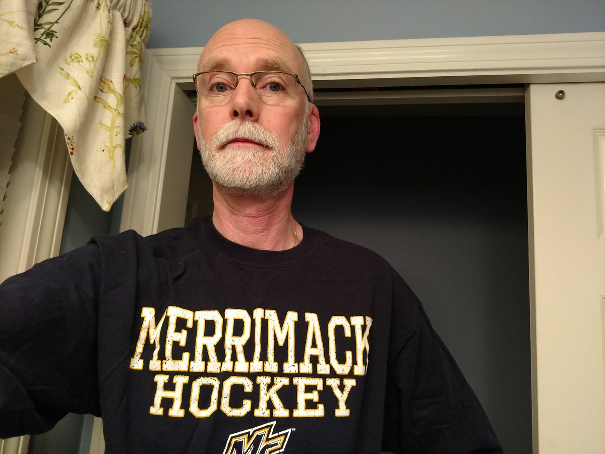 MerrimackAskIT's tweet photo. What? You forgot that it's Friday, Merrimack Spirit day? Rain or shine, local or remote. Go Mack! https://t.co/B8dMJdTmuF