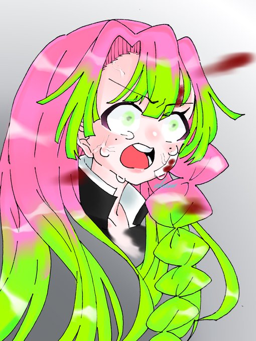 ▹▸赫子▹▸さんがTwitterに投稿した甘露寺蜜璃(鬼滅の刃)のイラスト。