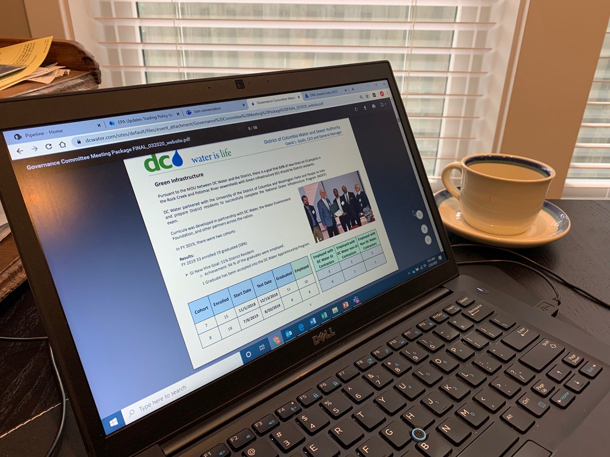 MatthewRies's tweet photo. Korey Gray is rolling at this morning's @DCWater Governance Committee Meeting, providing the Compliance & DC Water Works! (local hiring initiative) annual report. We're taking the challenging path with #NGICP, reaching out to hard-to-place and hard-to-employ individuals. https://t.co/3FrsfuELn1