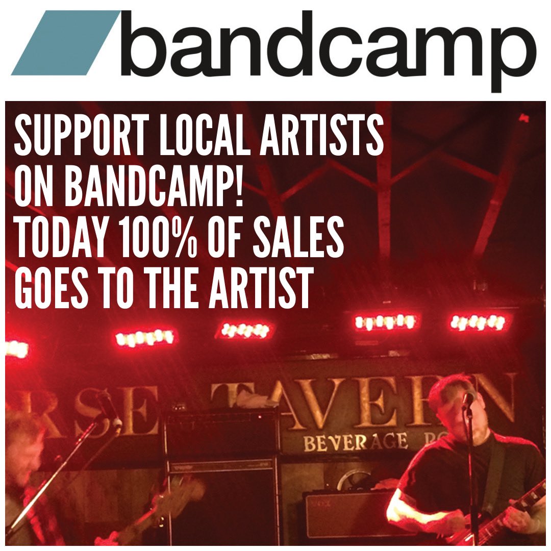 Today! <a href="/Bandcamp/">bandcamp</a> is giving artists 100% of sales to artists! Go out and support your local artists. We have a list of 70 or so artists at theseahorsetavern.ca #halifax #supportyourscene