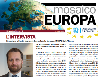 unioncamere's tweet photo. Le #cameredicommercio europee connesse nella coesione: leggi l'articolo a pag. 3 di #MosaicoEuropa. Tra le best practices italiane citate nel position paper di @EUROCHAMBRES di supporto amministrativo c'è anche il progetto #SISPRINT https://t.co/6J3hUaoE6S https://t.co/2BLsTfQPu8