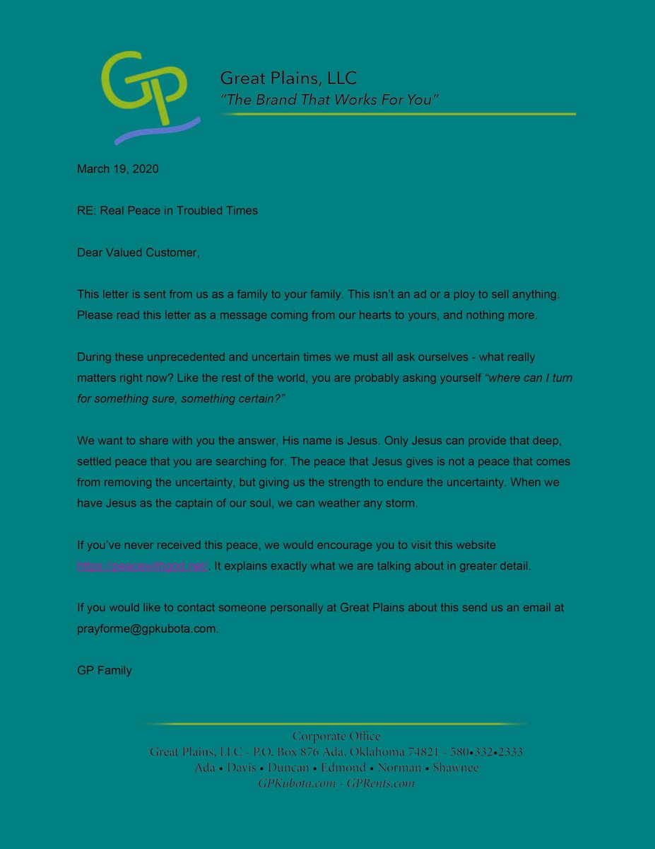 A message from our family to yours!