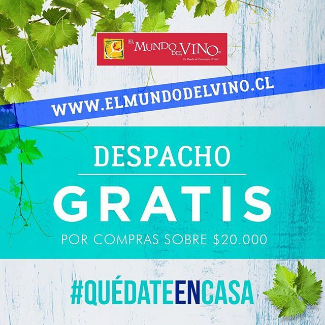 Cuídate. Cuidémonos.
.
.

Despacho GRATIS por compras superiores a $20.000 en la Región Metropolitana.
.
.
Revisa todas nuestras ofertas en ift.tt/31b3ofz
.
.
#quedateencasa 
#quédateEnCasa
#elmundodelvino ift.tt/2J44nqQ