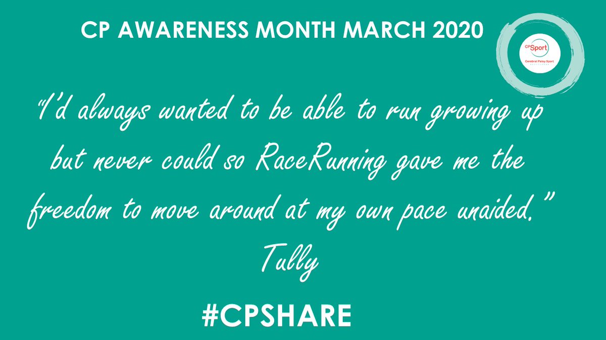 CP_Sport's tweet photo. How RaceRunning has given Tully freedom to move at her own pace: https://t.co/0Pm20juOq7 #CPShare #CPAware https://t.co/KplLdigElU