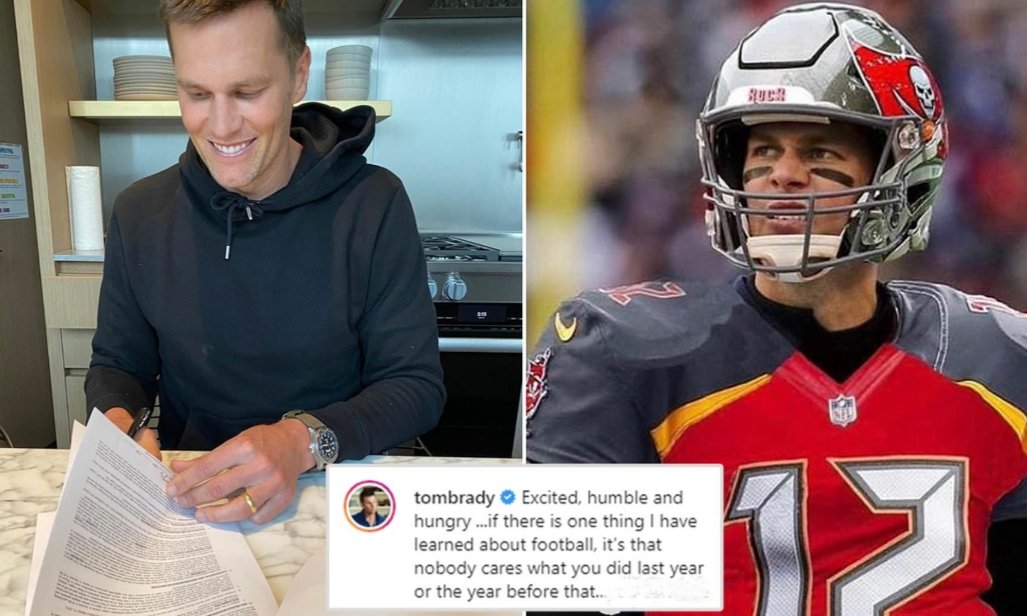 Out of touch much?  As millions of Americans wonder if they're going to have jobs <a href="/TomBrady/">Tom Brady</a> posts pic of him signing his 30 million dollar a year contract.
#coronavirus