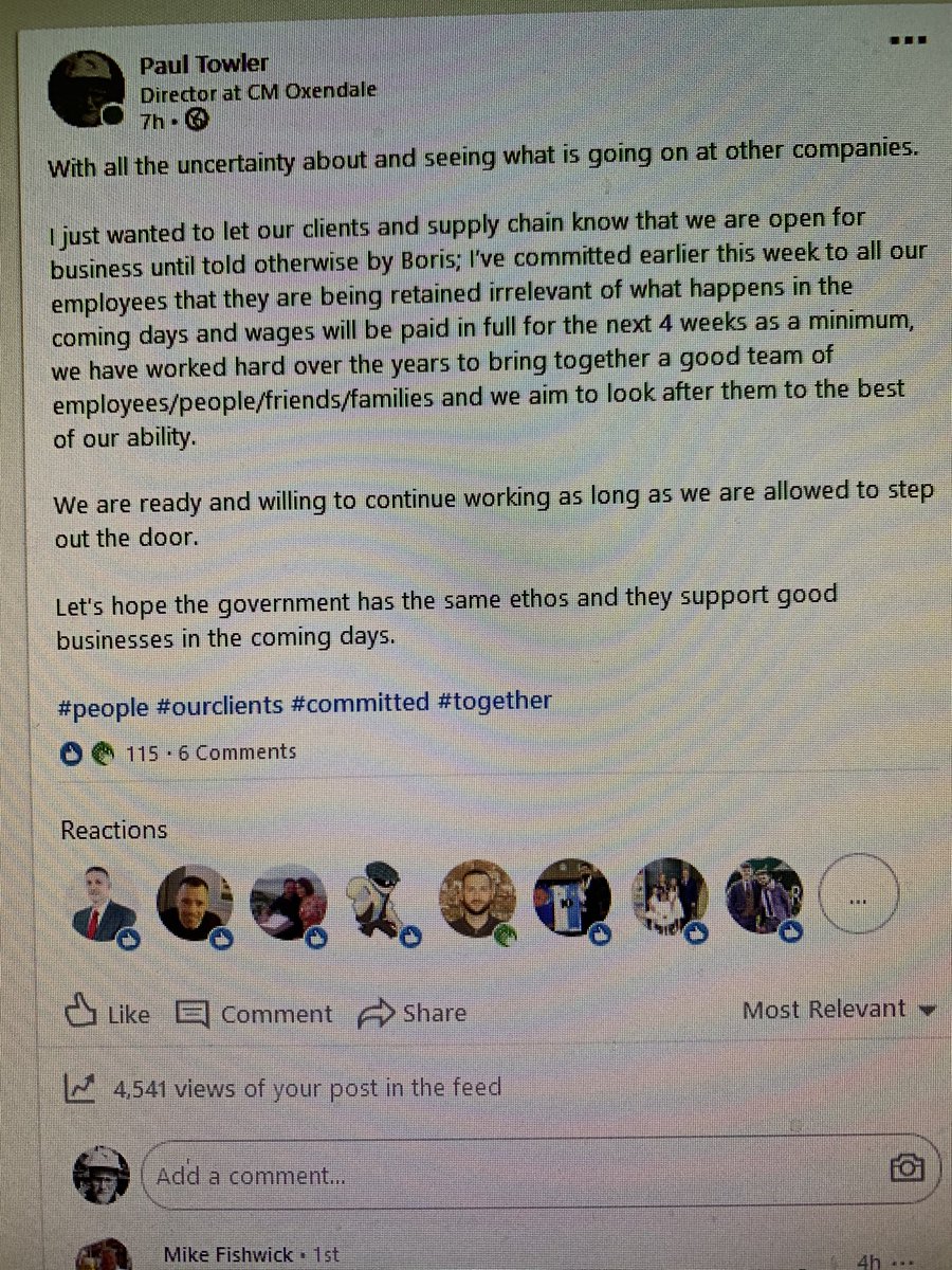 ⁦<a href="/BorisJohnson/">Boris Johnson</a>⁩ - Please don’t forget construction and engineering industries need support. we have thousands of highly skilled workers in the country that want to continue working and supporting our employees, but due to corona virus have seen a downturn in orders placed.