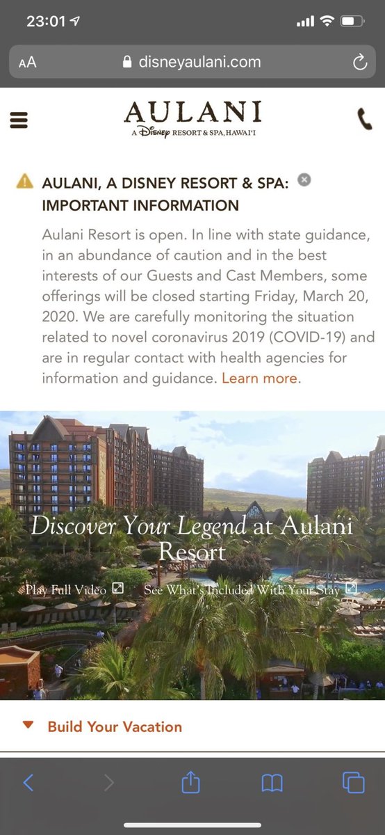 Uzivatel Mtakeshi ディーポスト ジェイピー Na Twitteru アウラニ ディズニー リゾート スパ コオリナ ハワイの休業が発表されました Covid 19 新型コロナウイルス がディズニーテーマパークに与えたインパクトの記録 T Co Dnw4sfeypv