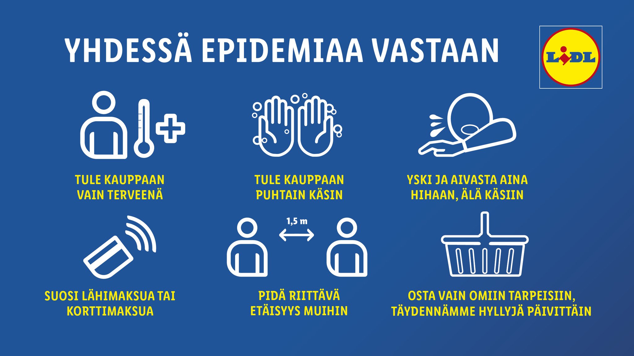Lidl Suomi on Twitter: "Yhdessä tästä selvitään. Me toimitamme ruokaa ...