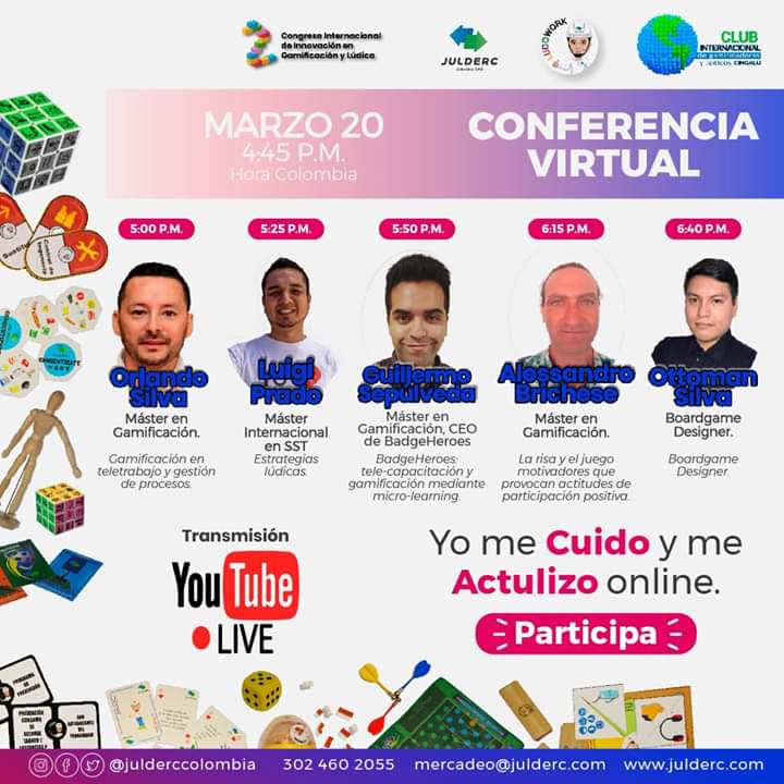 ¡Hoy hablaremos sobre Tele-Capacitación y Gamificación mediante Micro-Learning! Nuestro experto en gamificación estará online a las 19:50PM por el siguiente link: youtube.com/watch?v=1Wftdg…

La tecnología nos está brindando la oportunidad de no parar el aprendizaje y crecimiento ;)