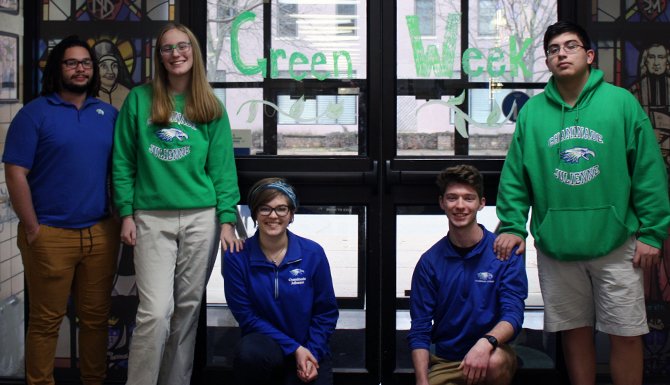 Celebrating Green Week, Securing a 5K grant and educating others about our relationship with nature were all successes of the Green Week Group.  Enjoy the coming of spring Eagles!  
#BeTheLightCJ #DotStangLegacy #CelebratingTheClassOf2020