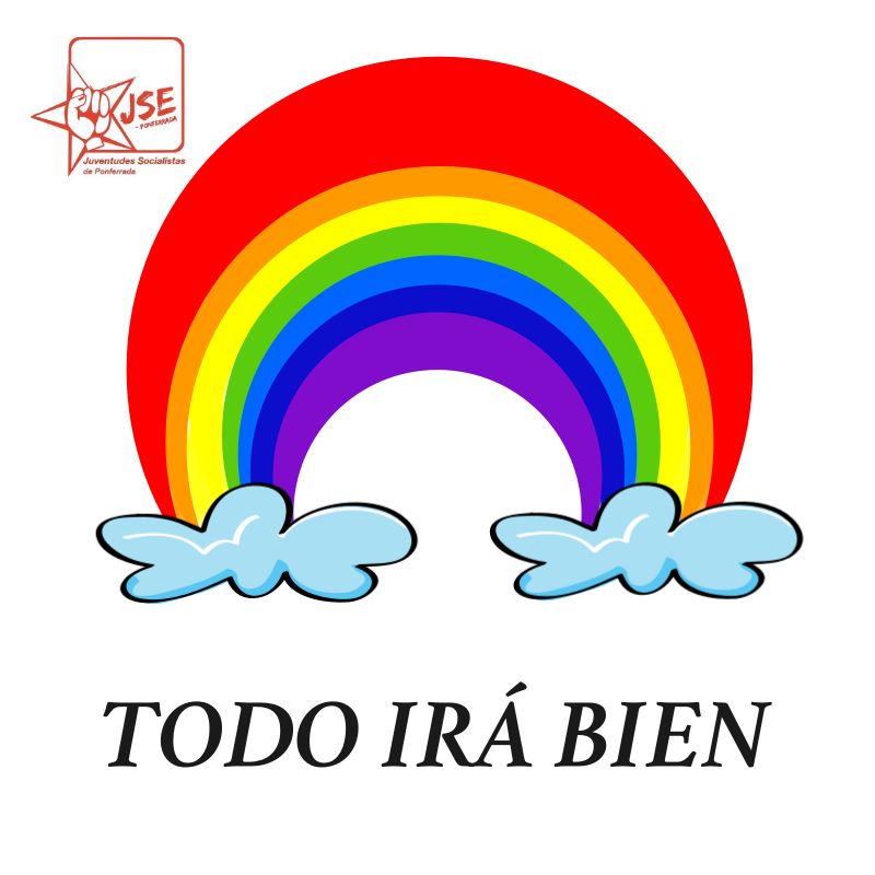 JSEPonferrada's tweet photo. JSE-Ponferrada se une a la campaña tan bonita que inunda las redes sociales en este momento tan duro que vive nuestro país:
¡TODO IRÁ BIEN! #Covid_19 #TodoIráBien #YoMeQuedoEnCasa #Resistiremos https://t.co/Yg0OEeKDML