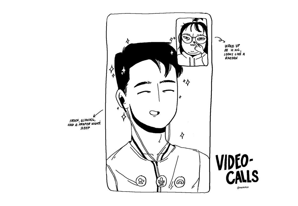 sad reality i have to face every time i video call with my bf 
