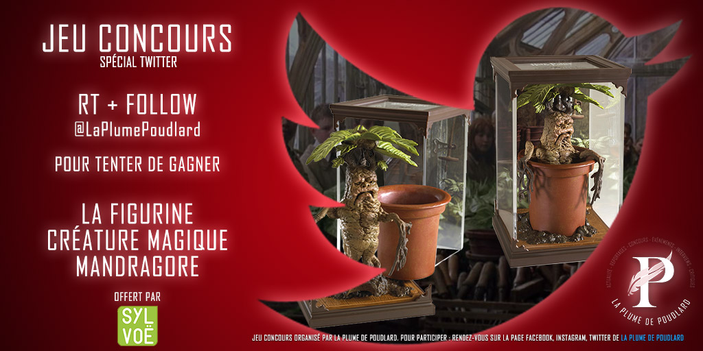 LaPlumePoudlard's tweet photo. [JEU CONCOURS]

✨Second jeu concours exclusif Twitter✨

À gagner : la figurine créature magique mandragore par Sylvoë ! 

Pour participer : 
➡️ RT + Follow @LaPlumePoudlard 

#JeuConcours #HarryPotter #RT https://t.co/77C4psUuMw