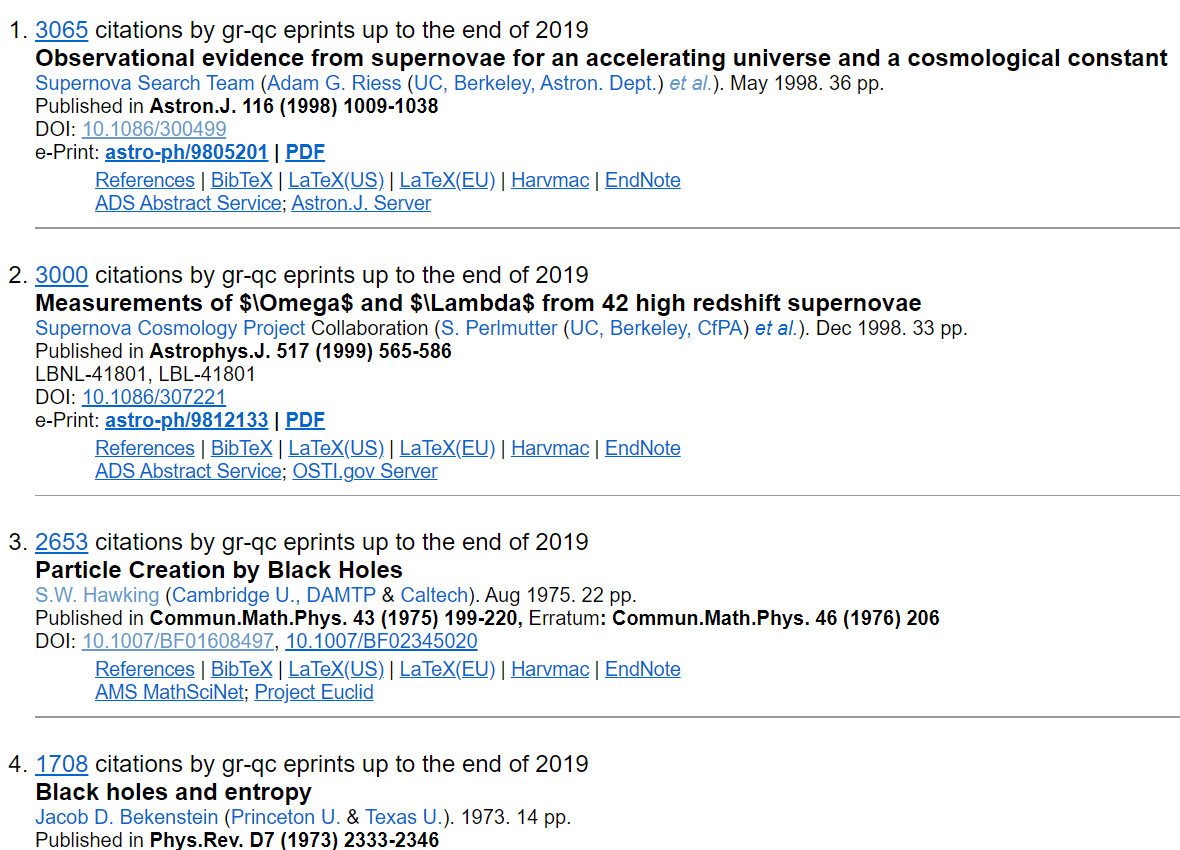 Inspire Hep The All Time List Of Papers Most Often Cited By Gr Qc Eprints T Co Lz50g6qet1 Topcites Inspire Hep The All Time List Of Papers Most Often Cited By Gr Qc Eprints T Co Lz50g6qet1 Topcites