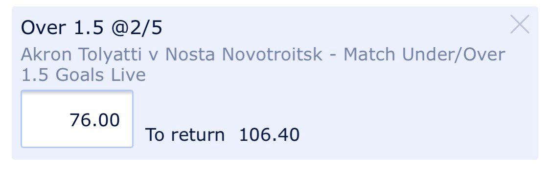 TipsterManc's tweet image. Final Bet of The Challenge🧨
Over 1.5 total match goals in the Nosta vs Akron game❤️
This game is currently playing👍🏻