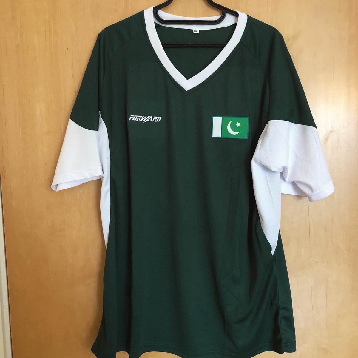 . @PakistanFFHome Kit, 2014ForwardI know it sounds silly, but we gotta try and keep a positive attitude these days. All we can do - at least most of us - is wait, and be patient.This was my work attire yesterday, totally random, like the situation we’re in.