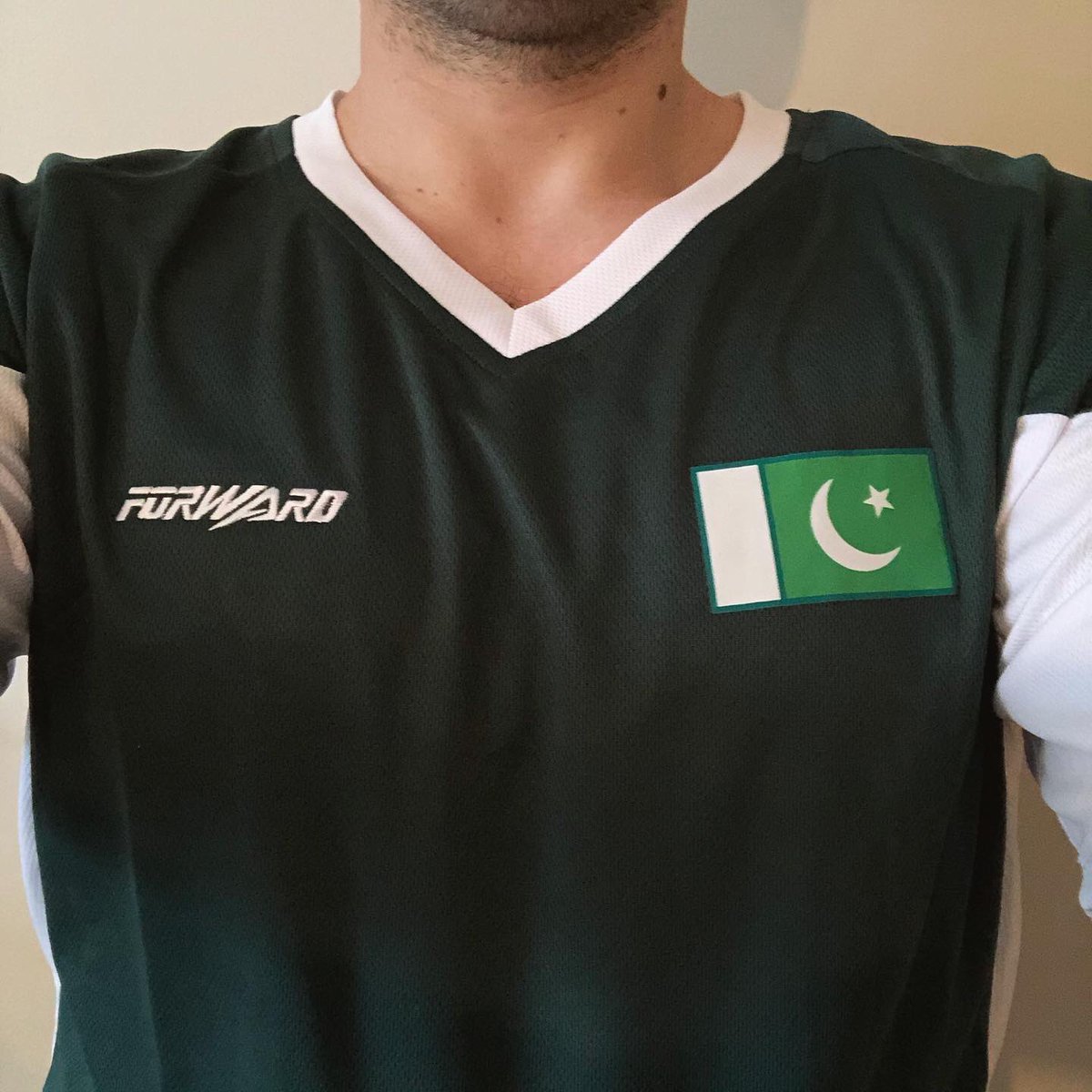 . @PakistanFFHome Kit, 2014ForwardI know it sounds silly, but we gotta try and keep a positive attitude these days. All we can do - at least most of us - is wait, and be patient.This was my work attire yesterday, totally random, like the situation we’re in.