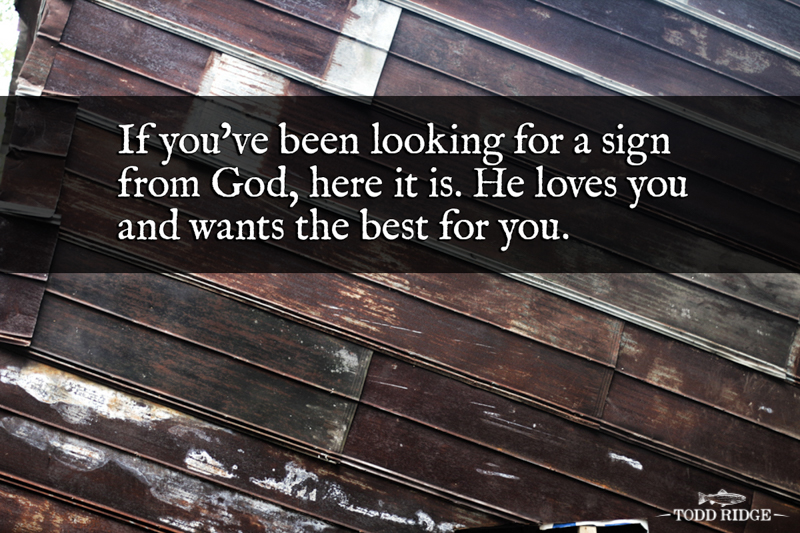 ToddRidgeArtist's tweet photo. If you've been looking for a sign... https://t.co/ZAc2SNFtxW #sign #lookingforasign #godlovesyou https://t.co/tvTqwJjnW6